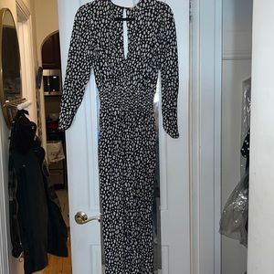 Maje White and Black Jumpsuit